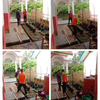Kegiatan pembuatan kebun sekolah sdn 15 suak tapeh ( gertas)