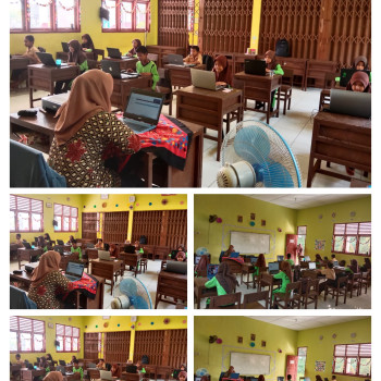 Kegiatan simulasi anbk hari kedua  di sdn 15 suak tapeh