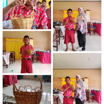 Hasil kerajinan tangan siswa sdn 15 suak tapeh