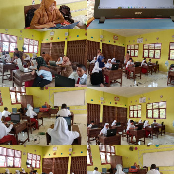 Kegiatan simulasi ke 2 hari pertama di sdn 15 suak tapeh