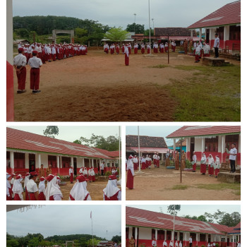 Upacara bendera di sdn 15 suak tapeh